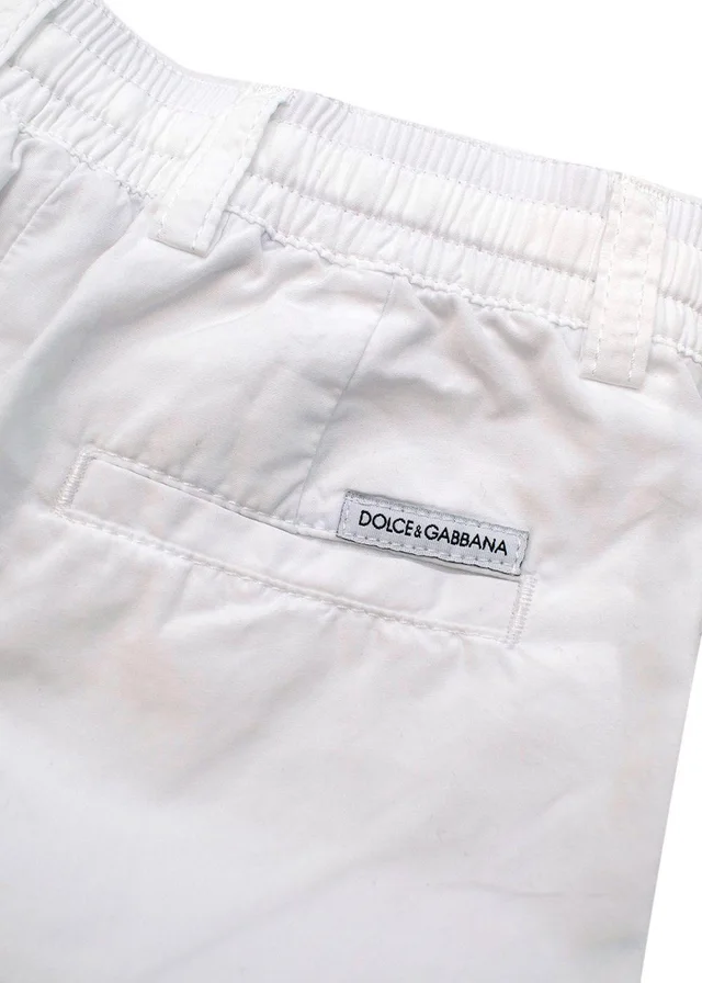 Dolce & Gabbana Kids White Cotton Cargo trousers in White from HEWI, photo 2 of 2