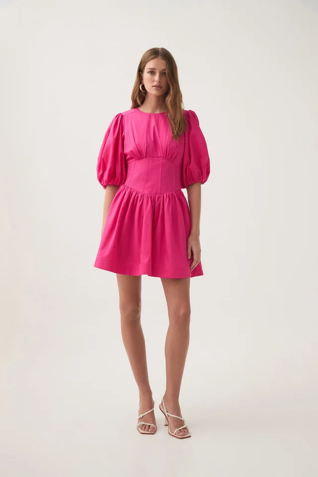 AJE Billie Corded Mini Dress in Pink from Aje, photo 1 of 1