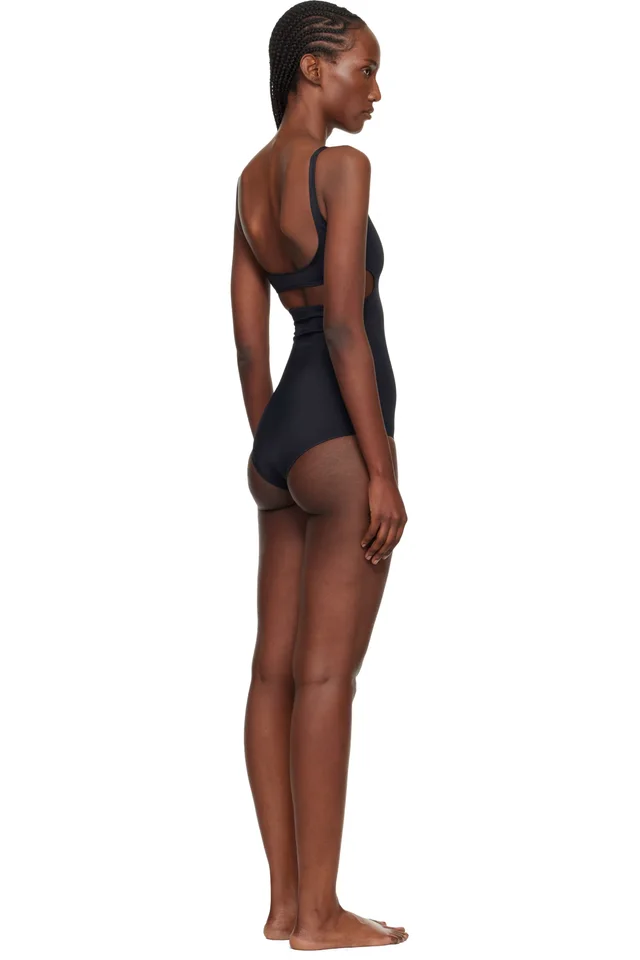 Courrèges Black Cut-Out Swimsuit, photo 3 of 4 from SSENSE