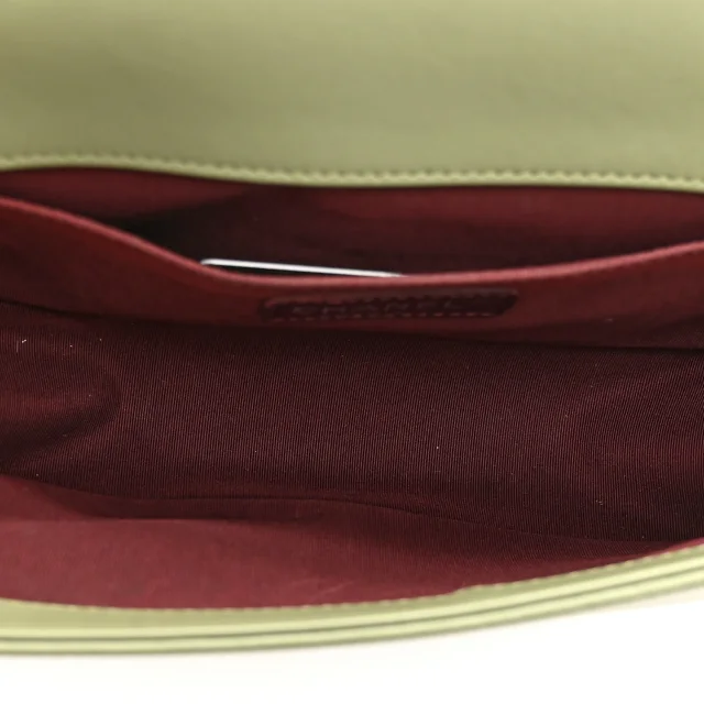 Chanel Chevron Quilted Medium Boy Flap Green in Green Calfskin from FASHIONPHILE, photo 5 of 10