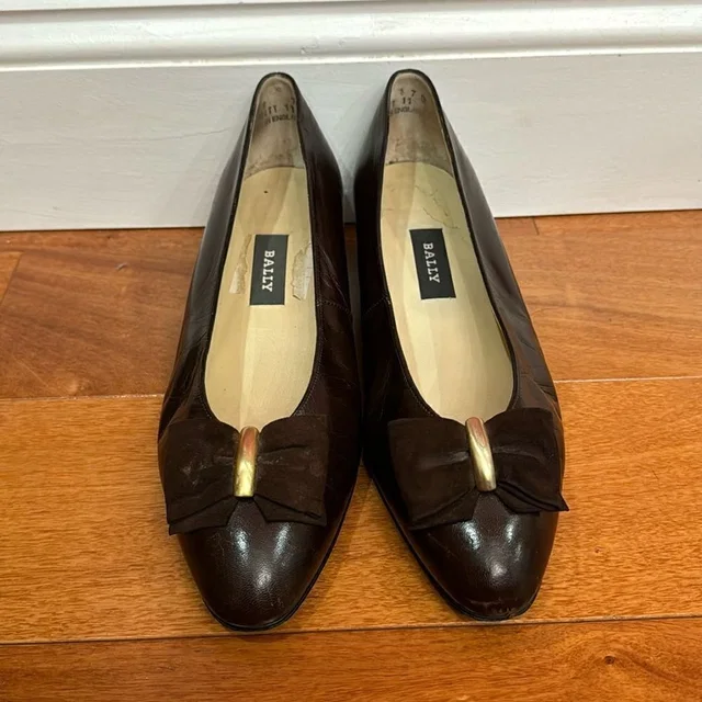 Bally Vintage Vision 7 Burgundy Leather Flat Size 10 in red|brown Leather from Poshmark