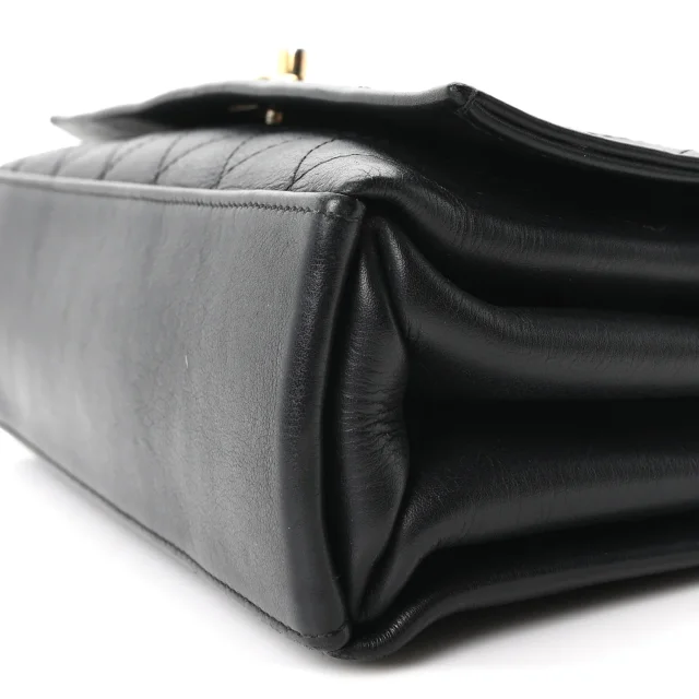 Chanel Stitched Large Flap Black in Black Calfskin from FASHIONPHILE, photo 10 of 10
