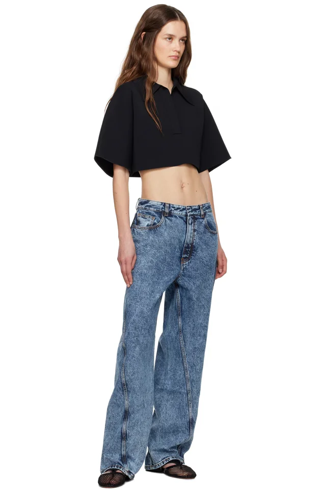 ALAÏA Blue Twisted Jeans, photo 4 of 4 from SSENSE