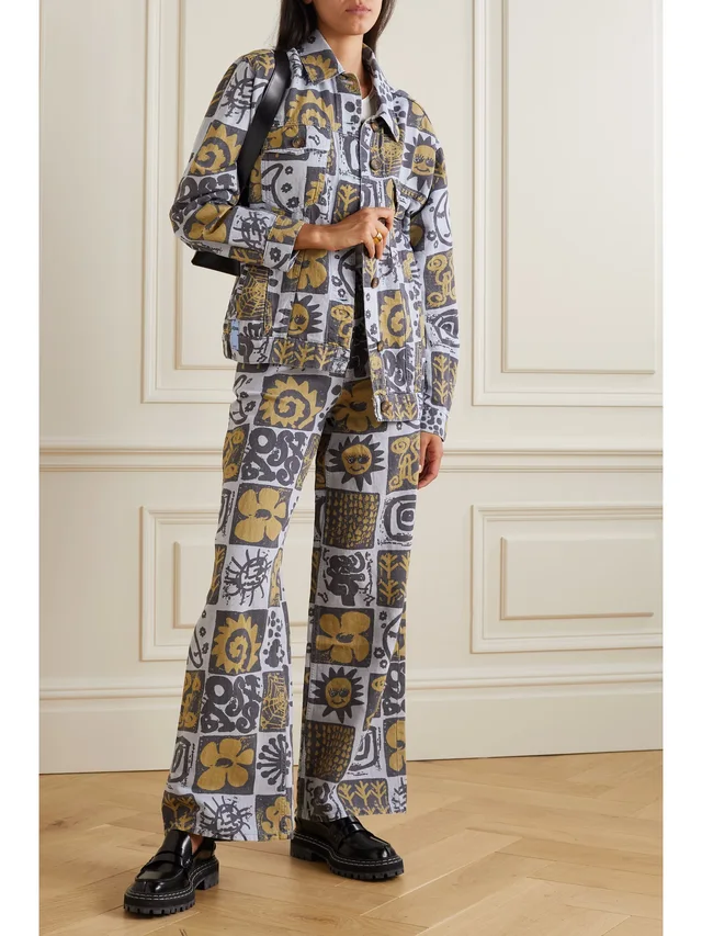 MCQ ALEXANDER MCQUEEN Biosis printed denim shirt jacket in Yellow, photo 2 of 2 from NET-A-PORTER (Canada)