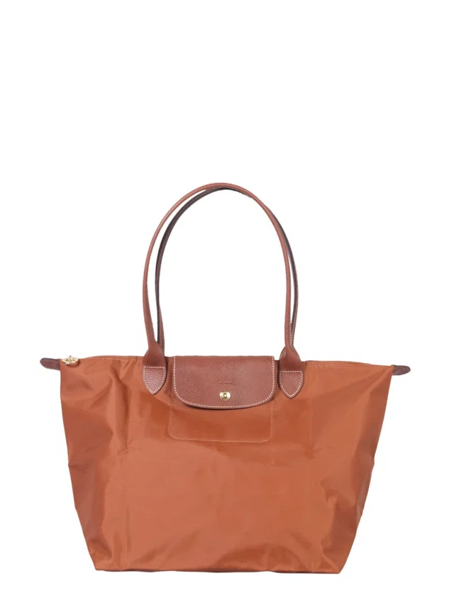 Longchamp Le Pliage Shoulder Bag — Brown in Brown Nylon from HEWI
