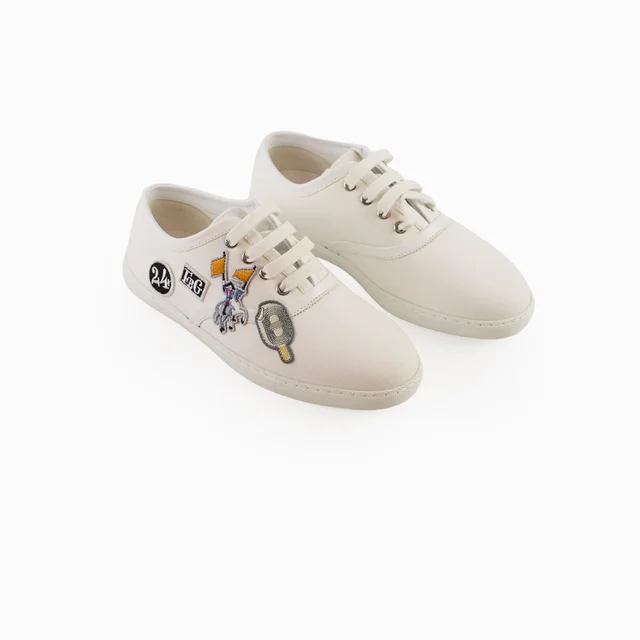 Hermès Innocent Sneakers Canvas White - Size 36.5 in White Canvas from The Purse Affair