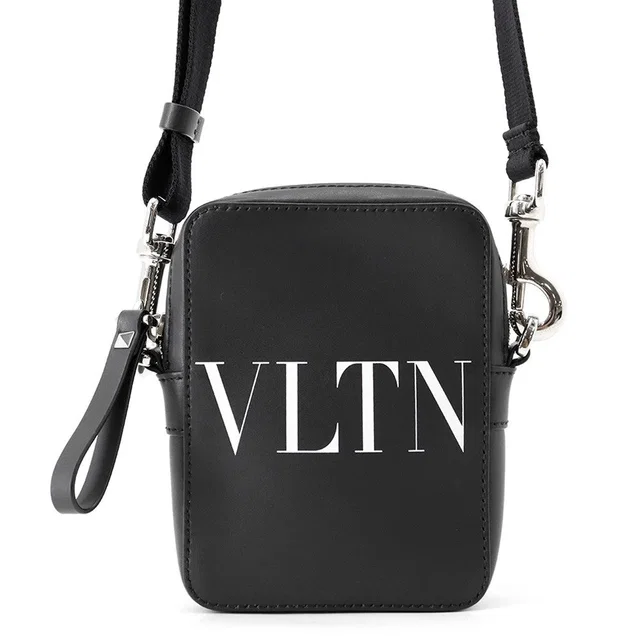 Valentino Garavani Logo Shoulder Bag Black/White3Y2B0943WJW Leather in Black Leather from GALLERY RARE