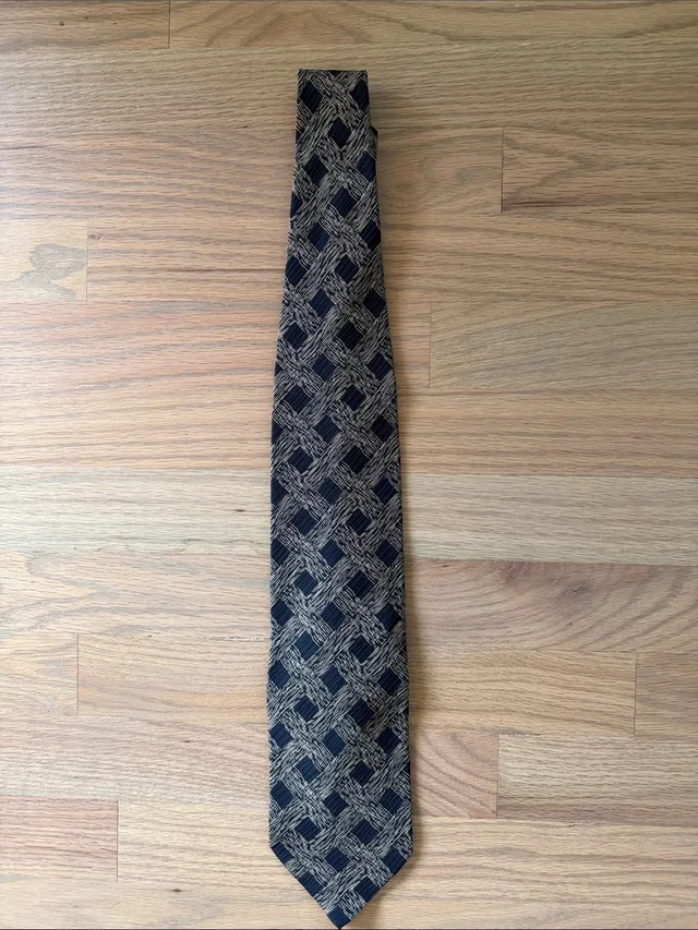 Giorgio Armani Cravatte Silk Tie Black Tan Basket Weave Made In Italy in blue|brown|red Silk from Poshmark
