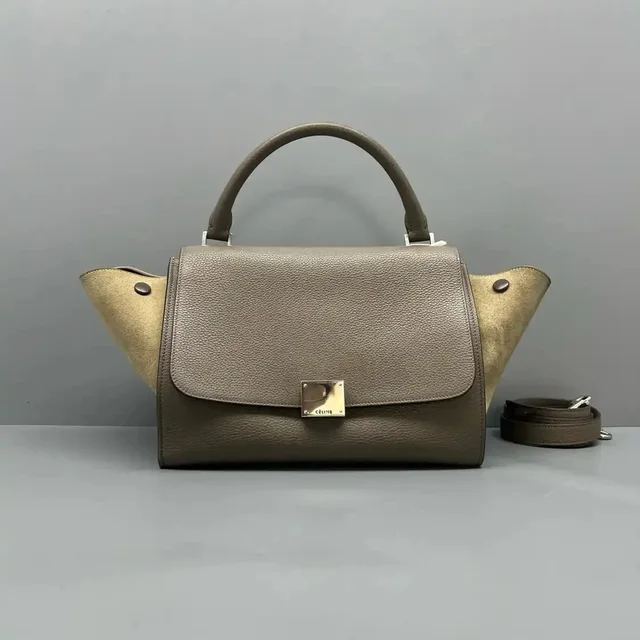 Celine Trapeze Medium Brown Cowhide Leather Autumnbag Shoulder Bag in brown|red Leather from Grailed