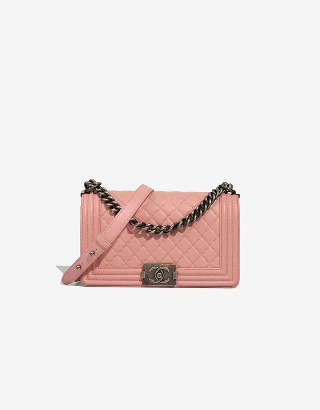 Chanel Boy Old Medium Lamb Rose in Pink Lambskin from SACLÀB