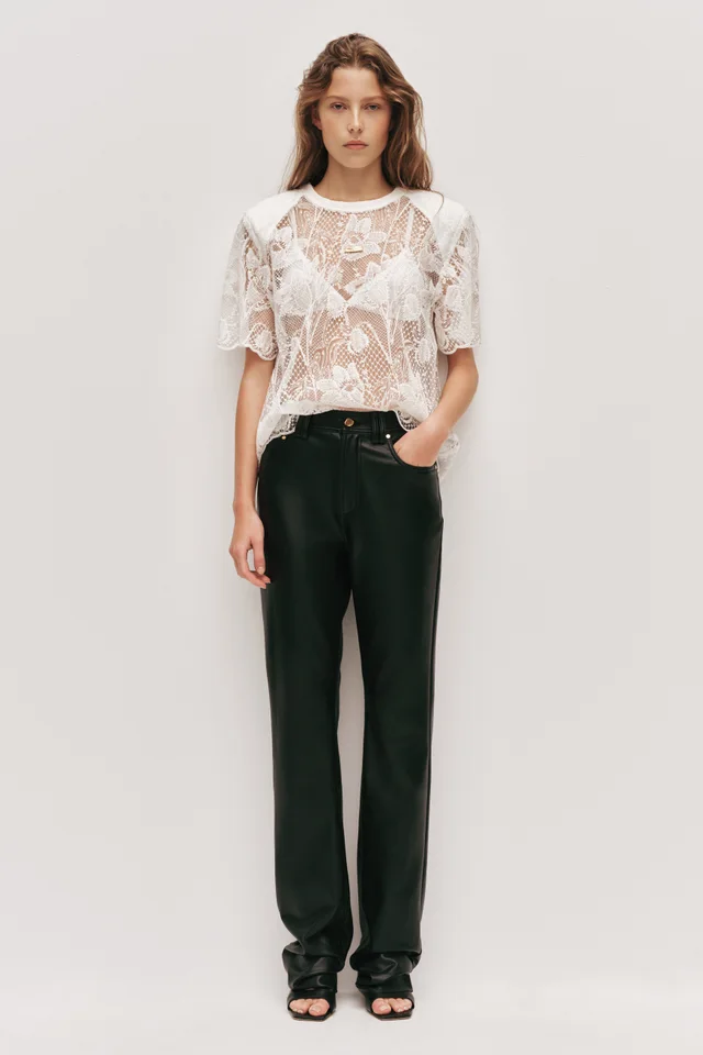 AJE Pippa Lace Tee in White from Aje, photo 1 of 1