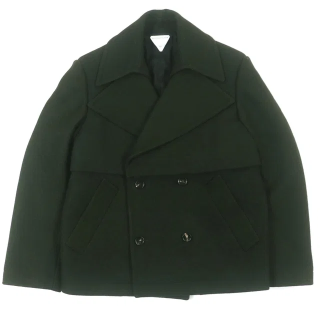 Bottega Veneta Pea Coat Wool Coat in Wool from LuxUness