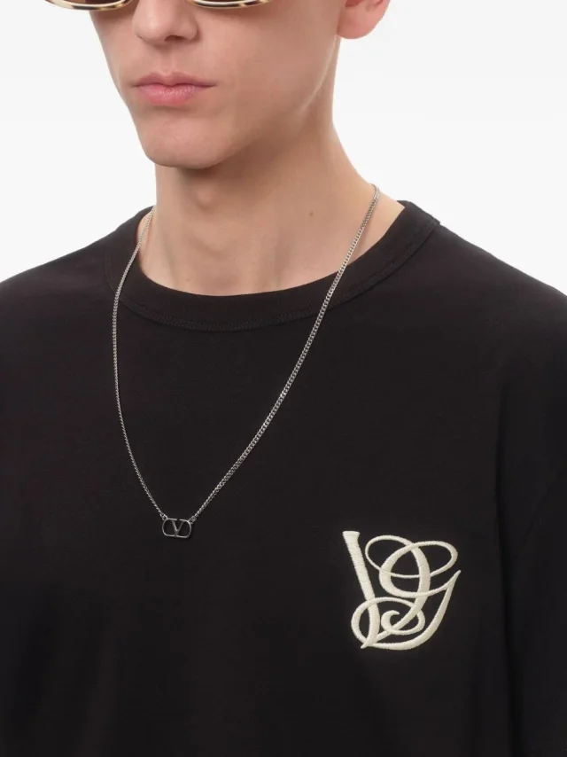 Valentino Garavani Vlogo Signature Cable-Link Necklace — Silver Necklaces in Silver from HEWI, photo 2 of 5