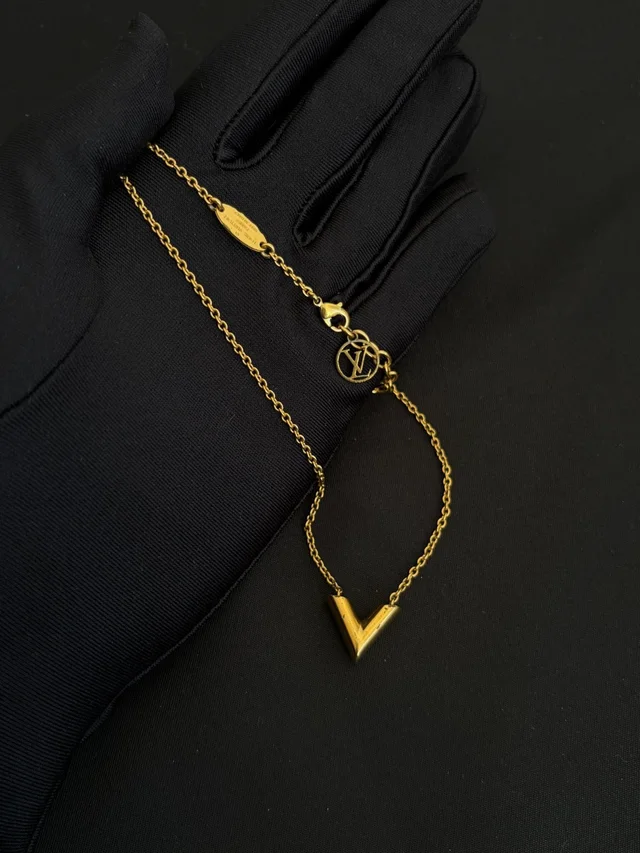 Louis Vuitton Gold Essential V Necklace in Gold from Luxury Promise, photo 4 of 4