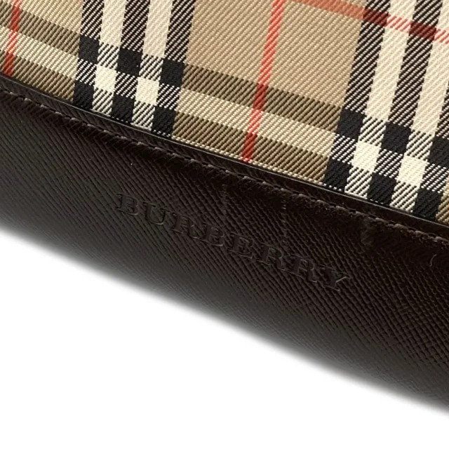 Burberry Haymarket Check Canvas Shoulder Bag in Beige Canvas from Designer Revival, photo 6 of 15