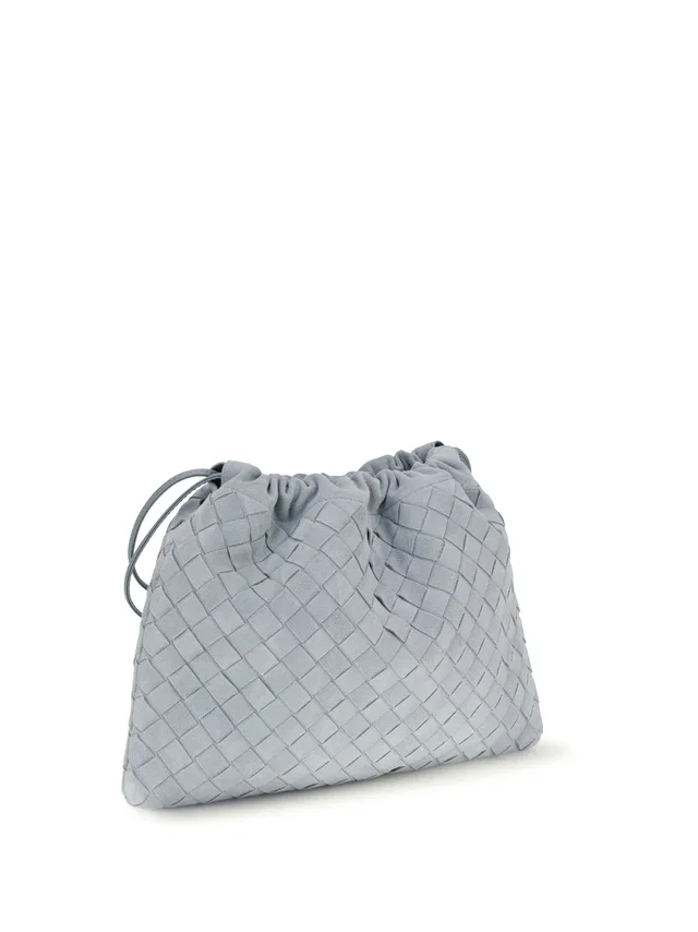 Bottega Veneta Pouch Clutch — Gray Calf Leather in Grey Calfskin from HEWI