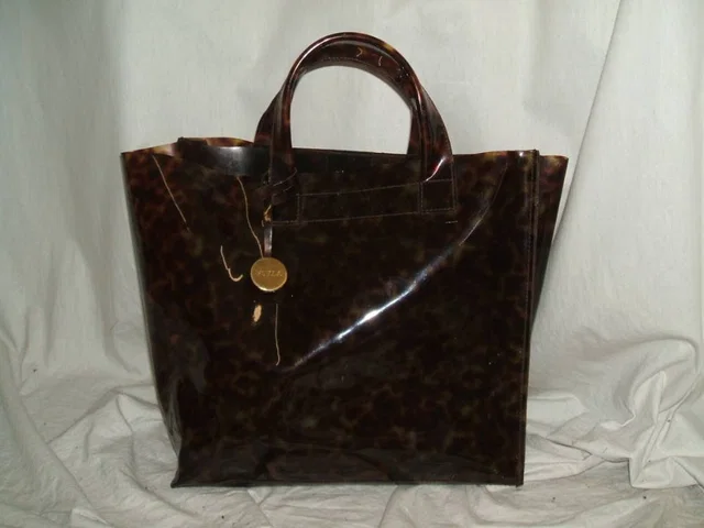 Furla Brown & Gold Designer Handbag Large in Multi-coloured from Oxfam Online Shop