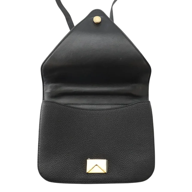 Bottega Veneta Mount Envelope Shoulder Bag Black Leather in Black Leather from GALLERY RARE, photo 6 of 18