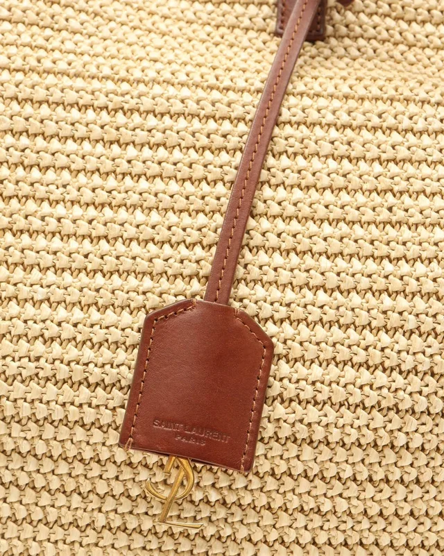 Saint Laurent East West Raffia Tote Bag in Raffia from A Retro Tale, photo 7 of 9