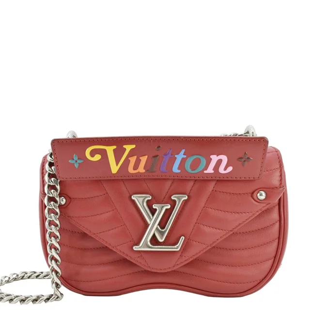 Louis Vuitton New Wave PM Leather Chain Crossbody Bag Red in Red Leather from Dallas Designer Handbags