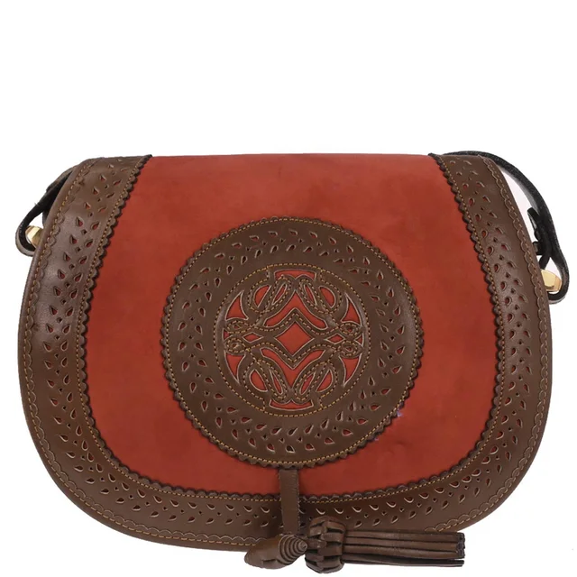 Loewe Orange Suede Leather Sevilla Collection Anagram Shoulder Bag in Orange Suede from AMORE Vintage Tokyo