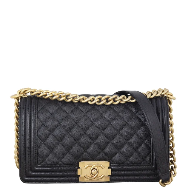Chanel Boy Old Medium in Caviar leather from Luxe.It.Fwd