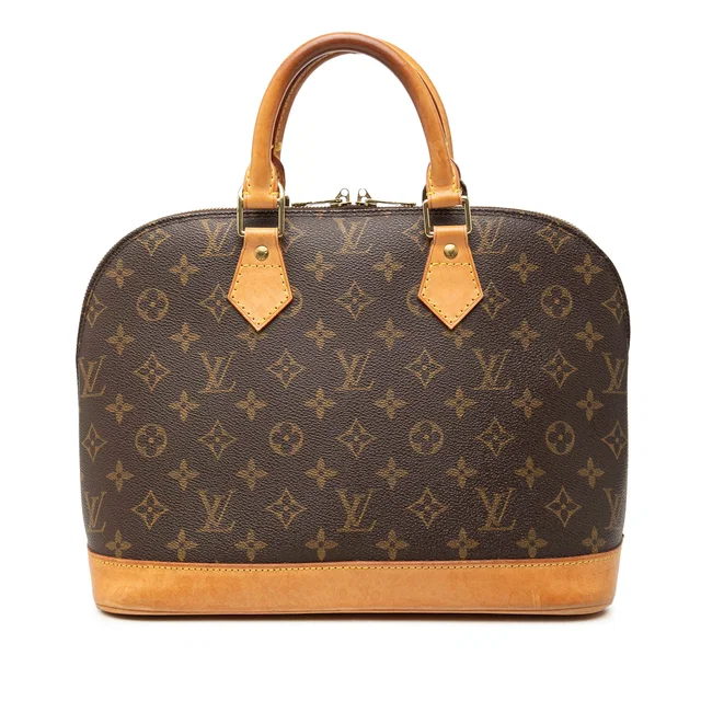 Brown Louis Vuitton Monogram Alma PM Handbag in Brown Coated canvas from Designer Revival