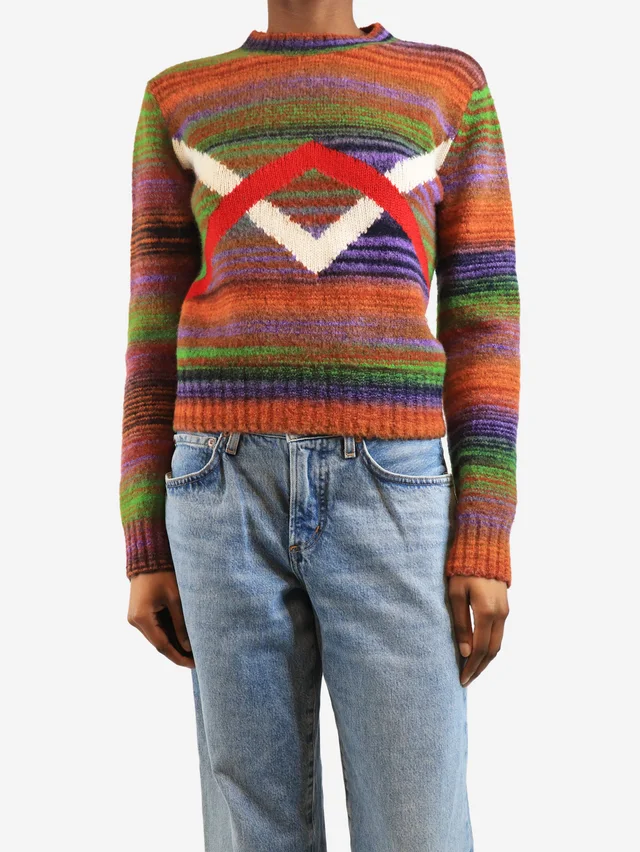 Loewe Multicolour striped jumper - size S from Sign of the Times