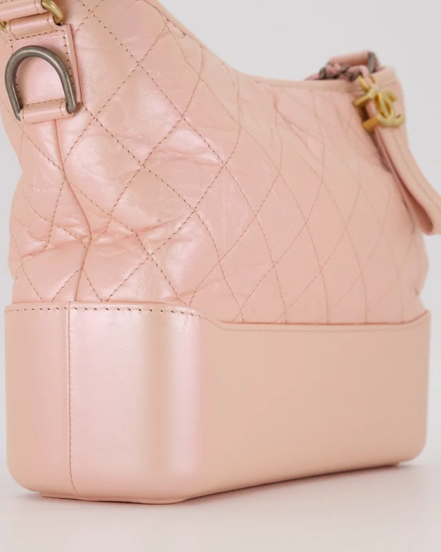 Chanel Large Gabrielle Bag in Light Pink Crumpled Calfskin Leather with Mixed Hardware in Pink Calfskin from Sellier, photo 10 of 19