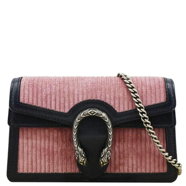 Gucci Dionysus Mini Corduroy Crossbody Bag Pink 476432 in Pink Leather from Dallas Designer Handbags