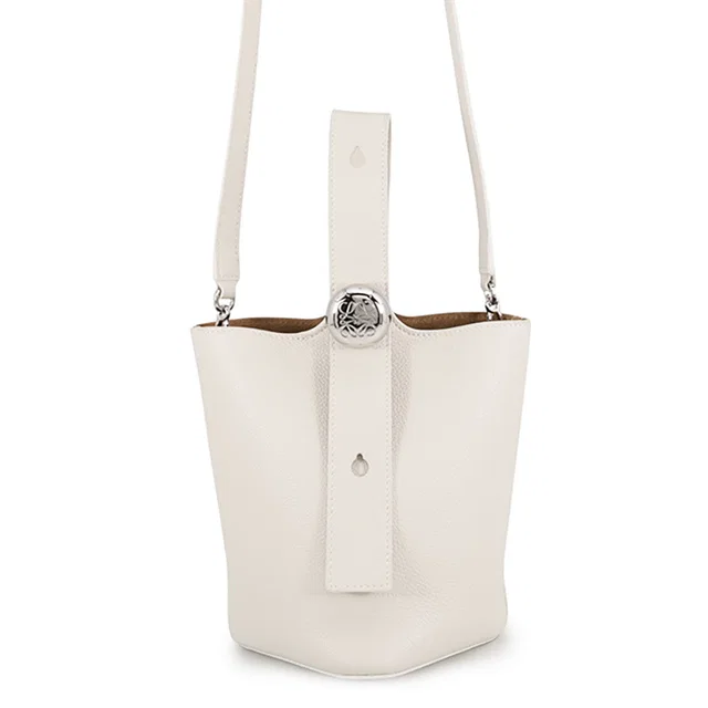 Loewe Pebble Bucket 2WAYBag Soft WhiteAANBBBMX02 9567 Leather Size Mini in Leather from GALLERY RARE