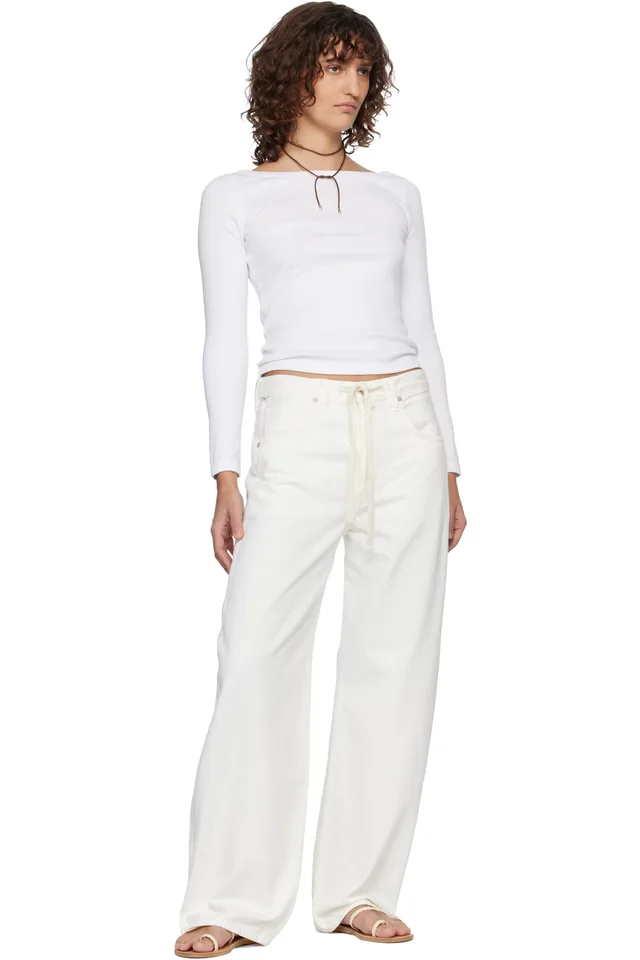 Citizens of Humanity Off-White Brynn Drawstring Jeans, photo 4 of 4 from SSENSE
