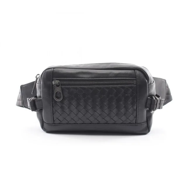 Bottega Veneta Intrecciato Waist Bag/Body Bag/Handbag, Calf Leather, Men's/Wo... in black Calfskin from Poshmark, photo 1 of 1
