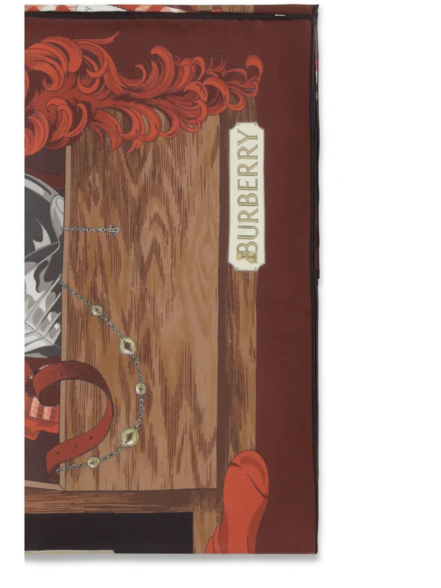 Burberry Silk Scarf — Red Scarfs in Red Silk from HEWI