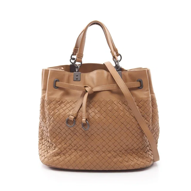 Bottega Veneta Intrecciato Leather 2way Handbag in Woven leather from LuxUness