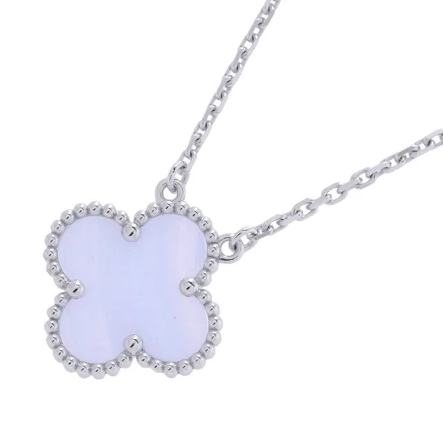 Van Cleef & Arpels Vintage Alhambra PendantVCARD34900 18K White Gold in White from GALLERY RARE
