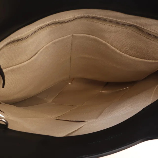 Bottega Veneta Small Canvas French Calfskin Slip Tote in Beige Calfskin from Designer Revival, photo 4 of 13