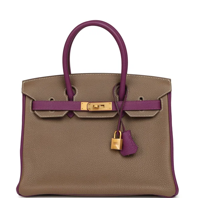Hermès Special Order (HSS) Birkin 30 Etoupe, Anemone Togo Brushed Gold Hardware in Taupe Togo leather from Madison Avenue Couture