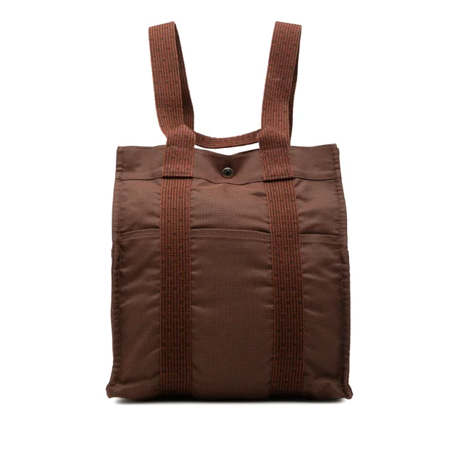 Brown Hermès Canvas Herline Backpack MM in Brown Canvas from Designer Revival, photo 1 of 1