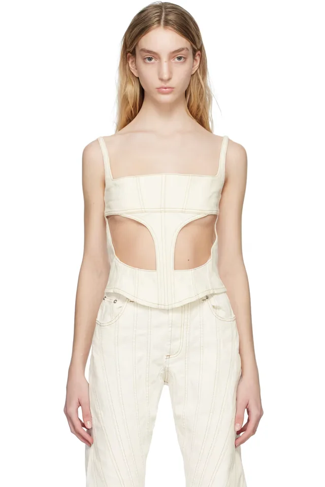 Mugler SSENSE Exclusive Off-White Tank Top, image 1 of 1 from SSENSE