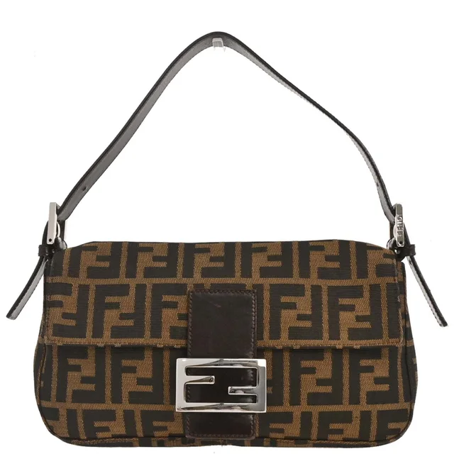Fendi Brown Zucca Baguette Handbag in Brown Canvas from AMORE Vintage Tokyo