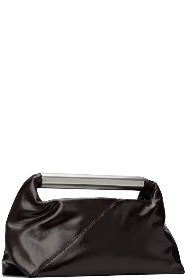MM6 Maison Margiela Brown Triangle Jewel Handle Bag, photo 2 of 4 from SSENSE