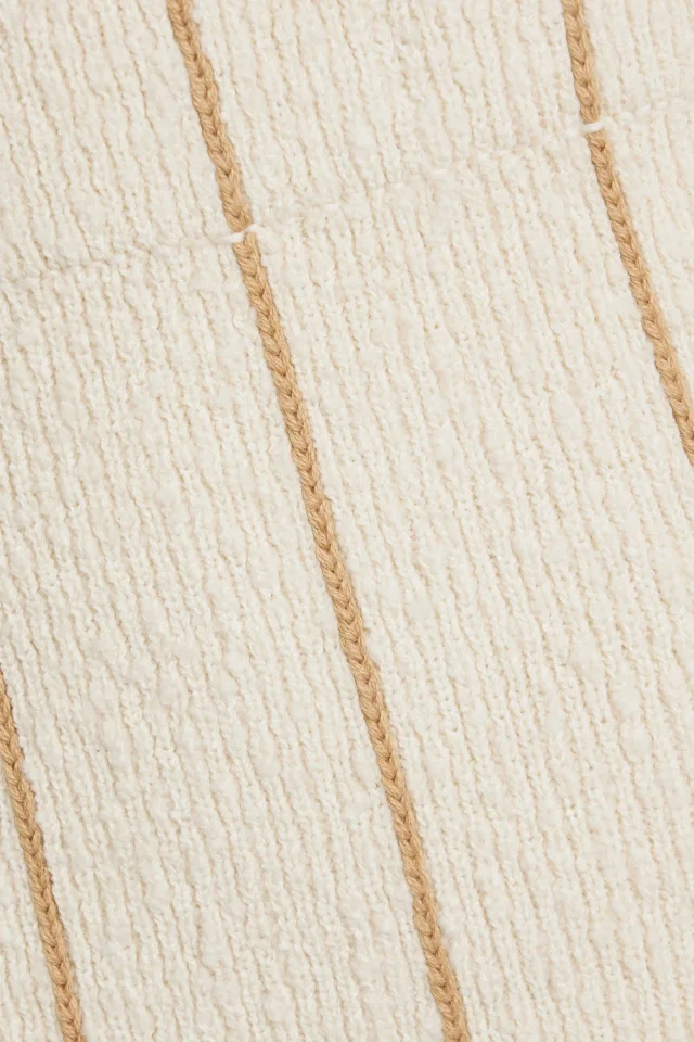By Malene Birger Hercula Striped Ribbed-Knit Midi Skirt in White, photo 4 of 4 from THE OUTNET