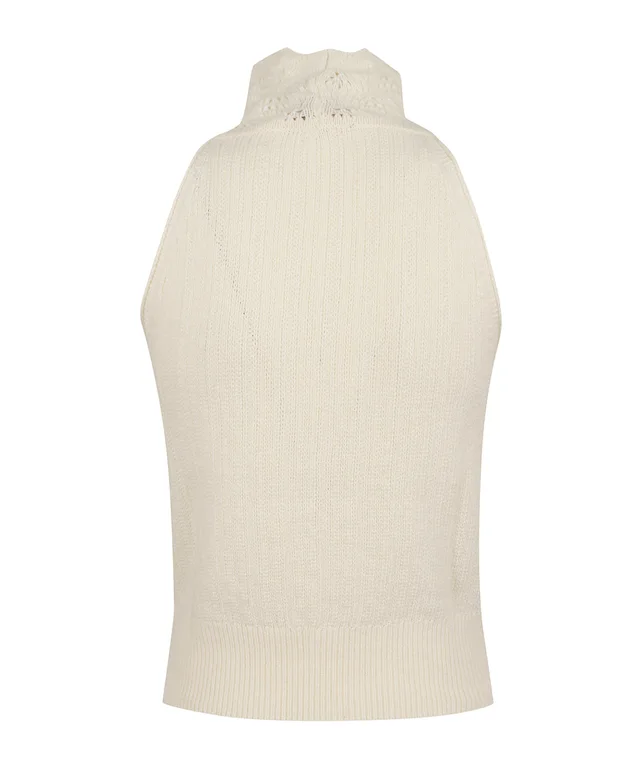 Ermanno Scervino Open-Knit Sleeveless Knitted Top, photo 2 of 3 from SENSER