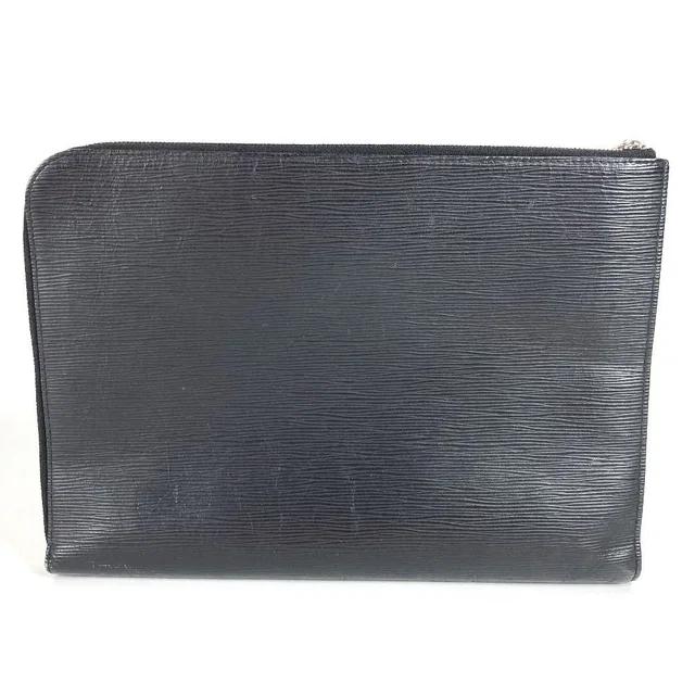 Louis Vuitton Clutch Pochette Jour GM NM Epi Leather Noir Black in Black Leather from The Reluxe