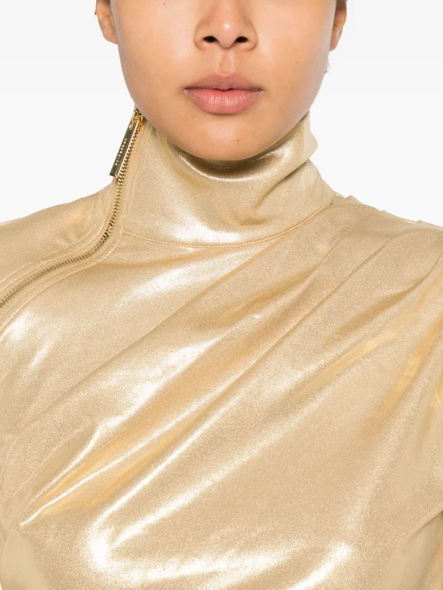 Goldbergh Solea zip ski top in Gold, photo 5 of 5 from FARFETCH