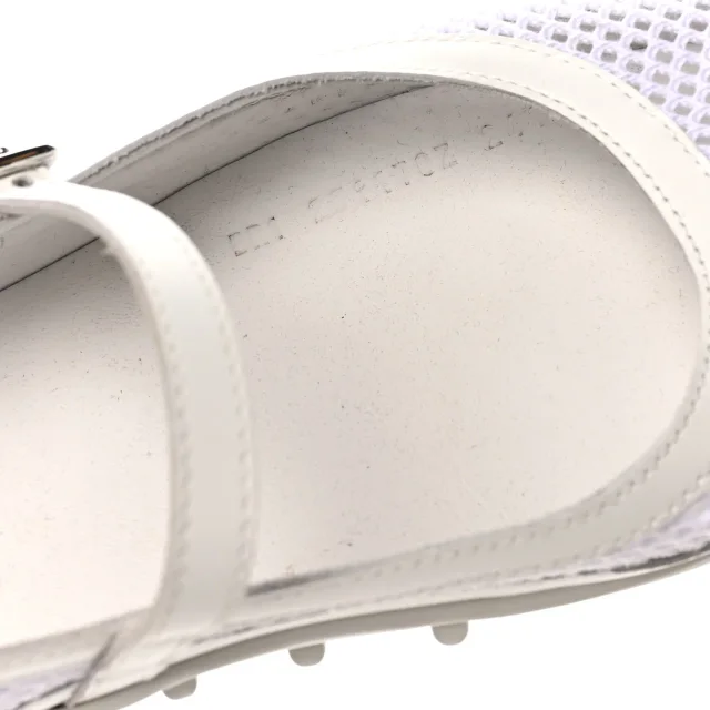 Hermès Crochet Knit Calfskin Kichu Ballet Flats 39 White in White Calfskin from FASHIONPHILE, photo 7 of 9
