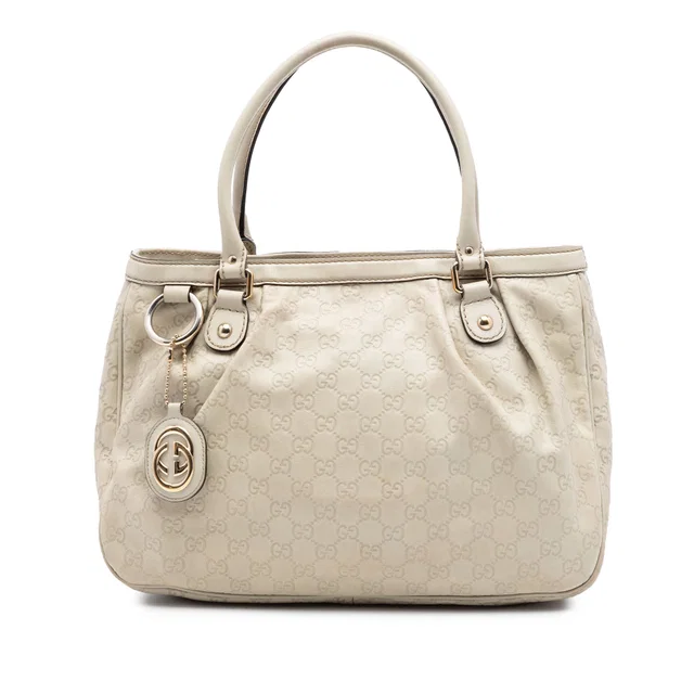 Brown Gucci Guccissima Sukey Tote in Brown Leather from Designer Revival