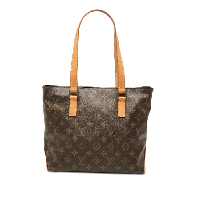 Brown Louis Vuitton Monogram Cabas Piano Tote Bag in Brown Coated canvas from Designer Revival