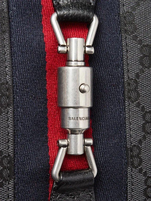 Balenciaga x Gucci Grey/Black Canvas/Leather The Hacker Project 1961 Medium Jackie Bag in Black Canvas from Yoogis, photo 6 of 11